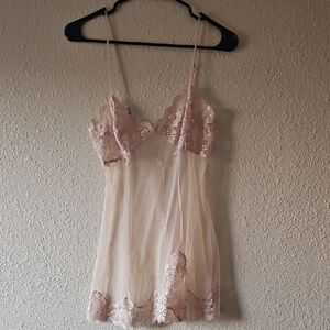 Victoria Secret's Lace Trimmed Sheer Chemise